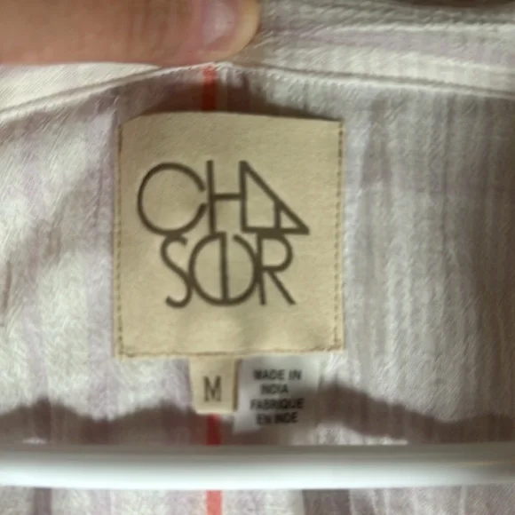 CHASER Classic long sleeve Button Down Shirt Madras size medium NWOT - Picture 3 of 5